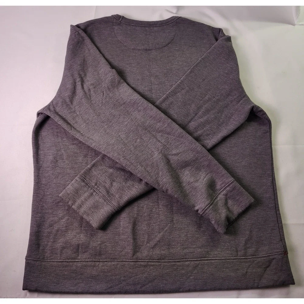 Jachs NY Mens Size L Soft Touch Fleece Crewneck Sweatshirt Gray Heather Pullover